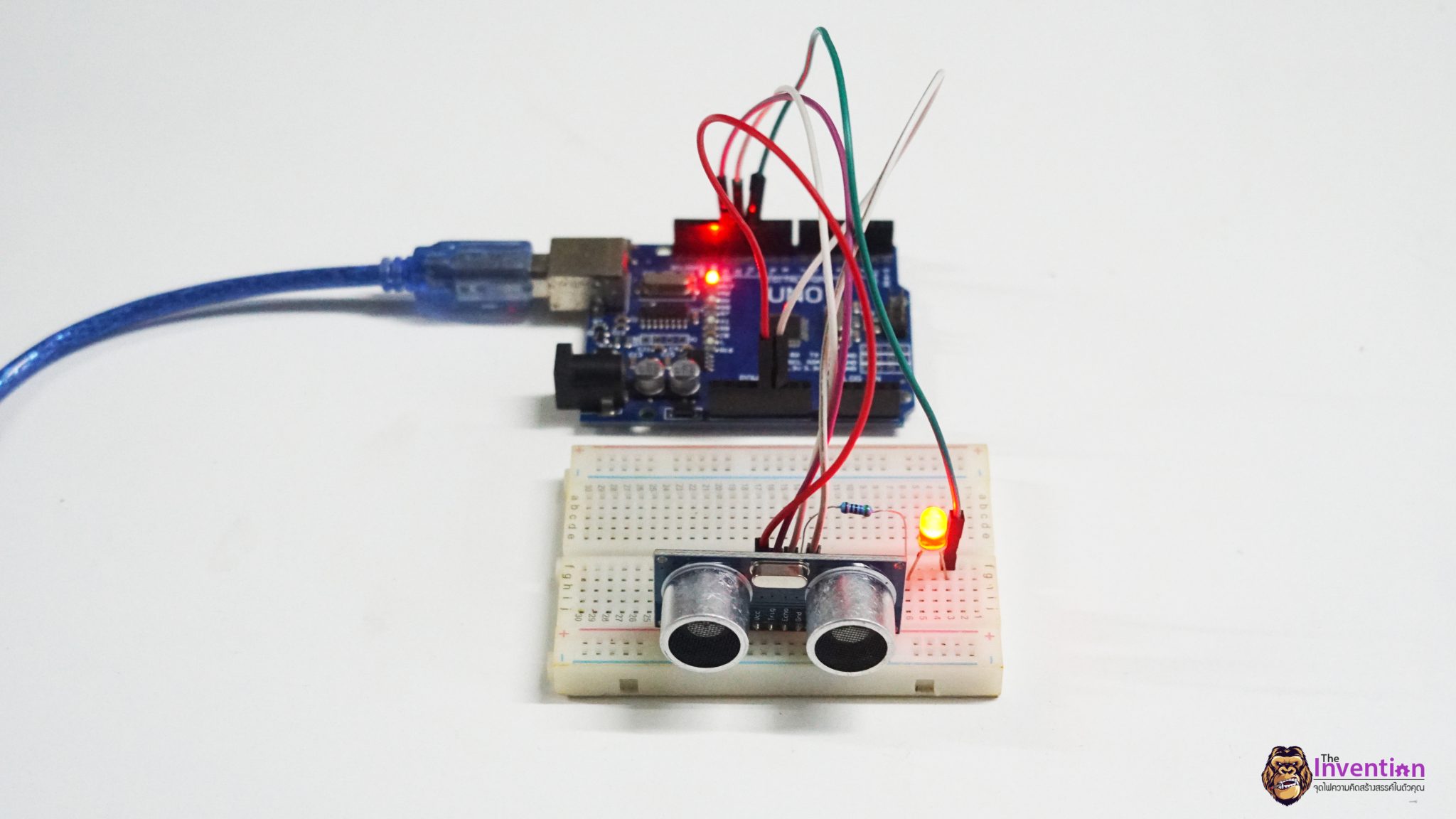 สอนการใช้งาน Ultrasonic Module HC-SR04 กับ Arduino UNO - The Invention ...