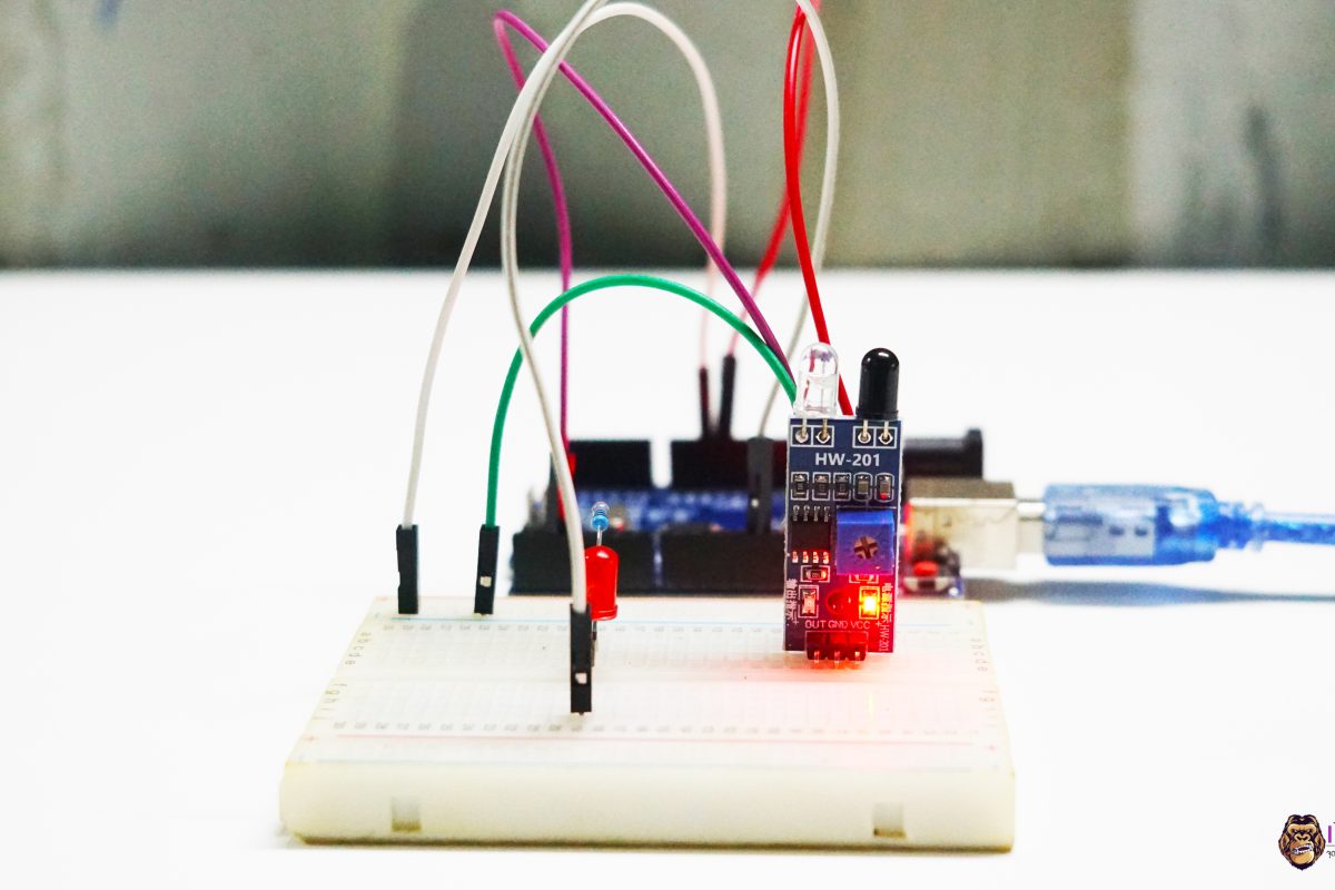 สอนใช้งานโมดูลเซ็นเซอร์ตรวจจับวัตถุ IR Infrared กับ Arduino UNO