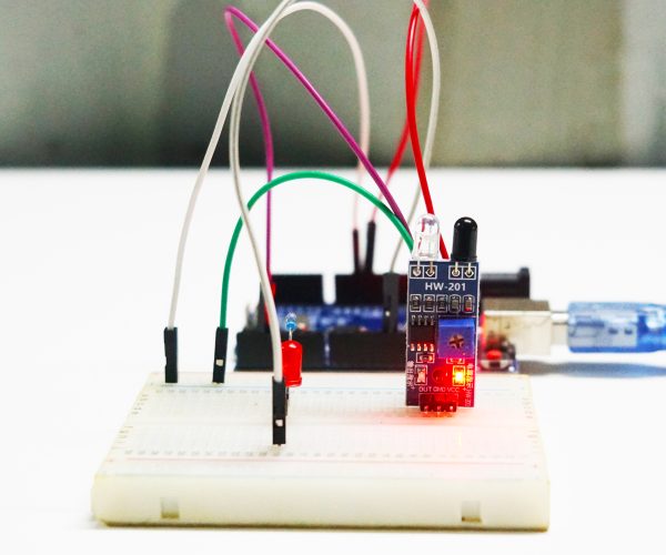 สอนใช้งานโมดูลเซ็นเซอร์ตรวจจับวัตถุ IR Infrared กับ Arduino UNO