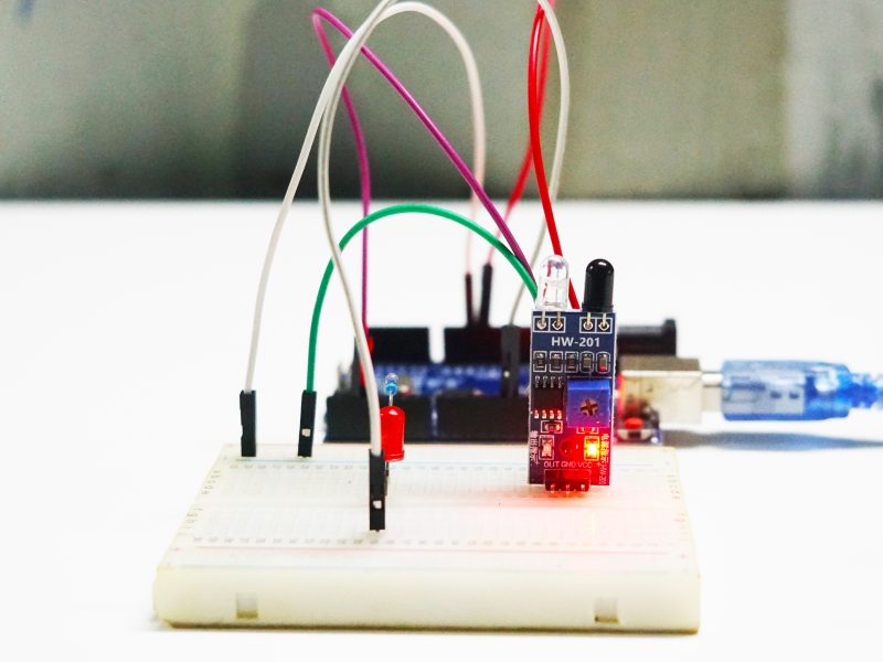 สอนใช้งานโมดูลเซ็นเซอร์ตรวจจับวัตถุ IR Infrared กับ Arduino UNO