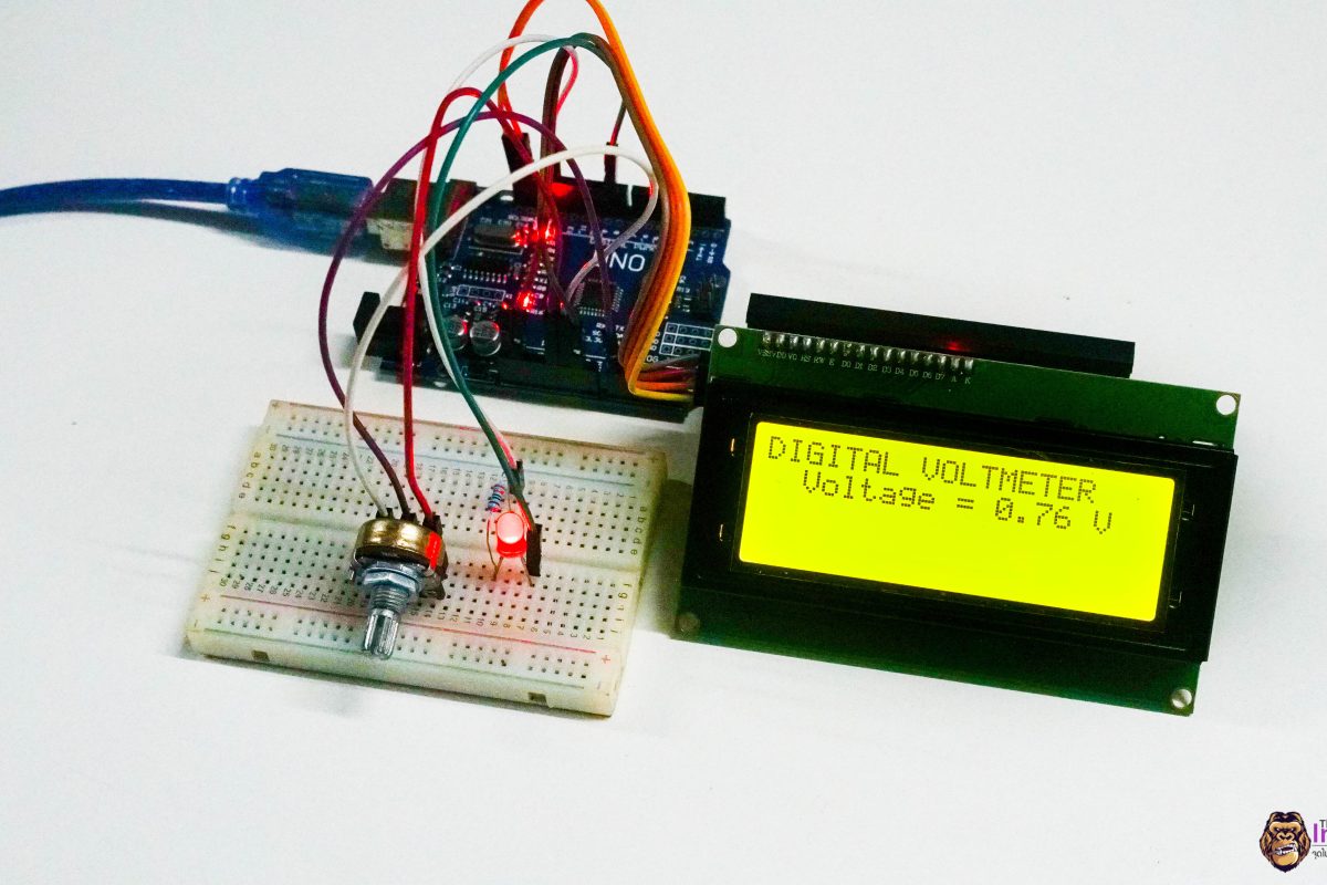 สอนใช้งาน Arduino UNO รับสัญญาณ AnalogInput จากตัวต้านทานปรับค่าได้ ปรับความสว่างหลอดไฟ LED และแสดงผลค่า Voltage ผ่านจอ LCD